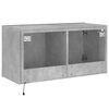 vidaXL TV Wall Cabinet Concrete grey Engineered wood Medium