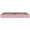 vidaXL Ottoman Bed Pink Velvet, Metal, Plywood, Engineered Wood Full