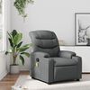 vidaXL Massage Recliner Chair Gray Faux Leather Medium to Large