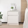 vidaXL Bedside Cabinet White Solid Pine Wood Medium Bedside Cabinet