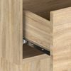 vidaXL Wall-mounted Bedside Cabinet Sonoma Oak Engineered Wood Medium