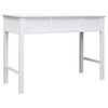 vidaXL Desk White Paulownia wood and Poplar wood Medium Desk