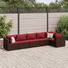 vidaXL Patio Lounge Set Brown and cinnamon red