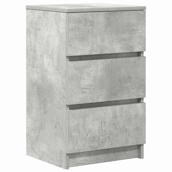 vidaXL Bedside Cabinet Concrete Grey Engineered Wood Medium