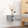 vidaXL Wall-mounted Bedside Cabinet Grey Sonoma Engineered Wood