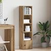 vidaXL Bookcase Artisan Oak Engineered Wood Medium Bookcase