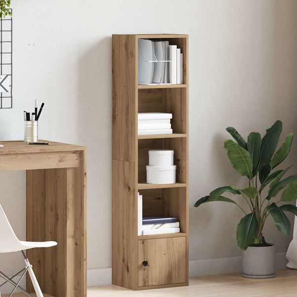 vidaXL Bookcase Artisan Oak Engineered Wood Medium Bookcase