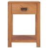 vidaXL Beside Cabinet Natural Teak Solid Teak Wood 13.8x13.8x19.7 in