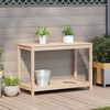 vidaXL Potting Table Natural Pine Solid Pine Wood Potting Table