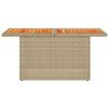 vidaXL Garden Table Beige PE rattan 39.4 in x 21.7 in x 28.7 in