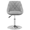 vidaXL Swivel Dining Chair Set of 2 Light Grey Velvet Adjustable
