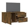 vidaXL TV Unit Smoked Oak Engineered Wood Small TV Cabinet Rectangular
