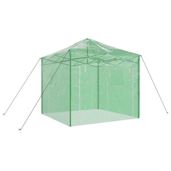 vidaXL Greenhouse Folding Green 114.17 x 114.17 x 124.02 in Iron
