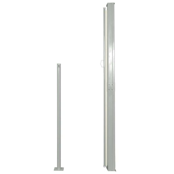 vidaXL Side Awning Cream Polyester (Screen), Steel (Stand) 63x118 in