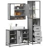vidaXL Bathroom Furniture Set Grey Sonoma Engineered wood, metal Medium