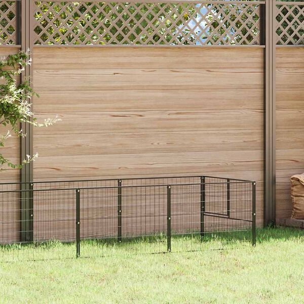 vidaXL Dog Kennel Black 96.9 ft&sup2; Steel