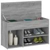 vidaXL Shoe Bench Grey Sonoma Engineered Wood Medium Shoe Bench