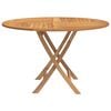 vidaXL Garden Table Natural Teak Solid teak wood Large Foldable