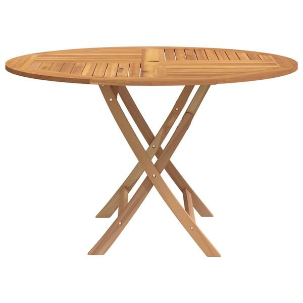vidaXL Garden Table Natural Teak Solid teak wood Large Foldable