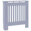 vidaXL Radiator Cover Grey 30.71 x 7.48 x 32.09 in Engineered Wood