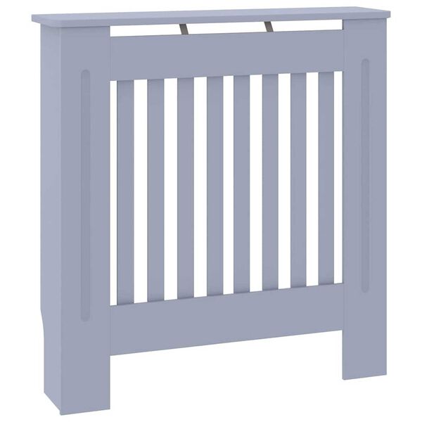 vidaXL Radiator Cover Grey 30.71 x 7.48 x 32.09 in Engineered Wood