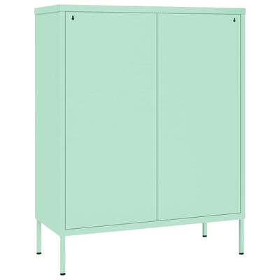 vidaXL Drawer Cabinet Mint 31.5"x13.8"x40" Steel