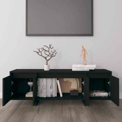 vidaXL TV Cabinet Black 47.2"x11.8"x15.9" Engineered Wood