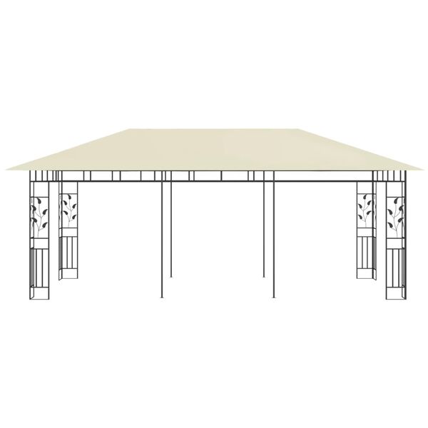 vidaXL Gazebo with Mosquito Net 19.7'x9.8'x9' Cream