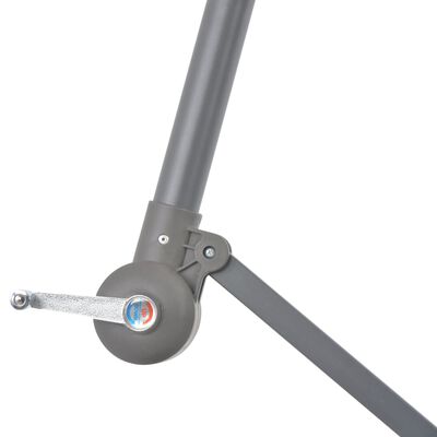 vidaXL Cantilever Umbrella with Aluminum Pole 137.8" Taupe