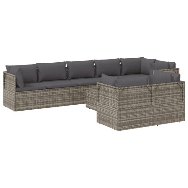 vidaXL Garden Lounge Set Grey, Dark Grey