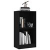 vidaXL Bookshelf Black Engineered wood Compact Bookshelf Rectangular