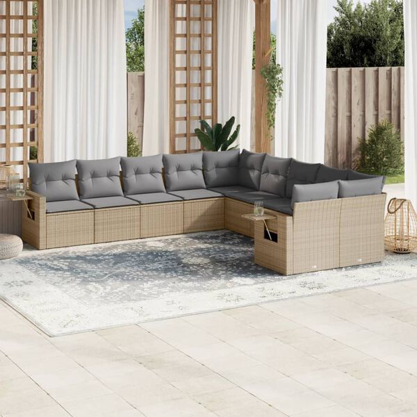 vidaXL Garden Sofa Set Beige