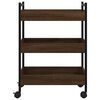 vidaXL Kitchen Trolley Brown Oak 19.7"x11.8"x27.6" Engineered Wood