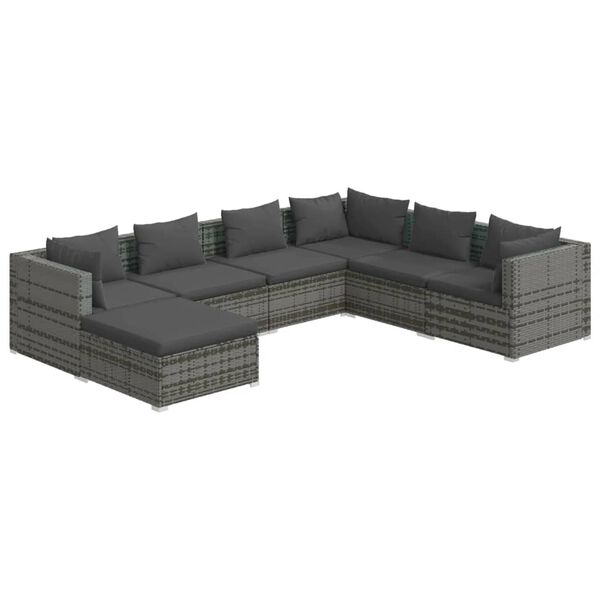 vidaXL Garden Lounge Set Grey and Anthracite