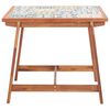 vidaXL Outdoor Table Multicolor Solid Acacia wood, Concrete tile