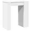 vidaXL Bar Table White Engineered wood Medium Bar Table Rectangular