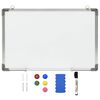vidaXL Magnetic Dry-erase Whiteboard White 23.6x15.7" Steel