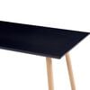 vidaXL Dining Table Black and Oak MDF and Steel