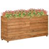vidaXL Raised Bed Natural wood Recycled teak wood and steel