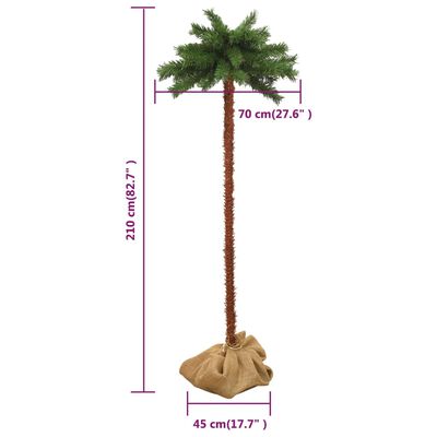 vidaXL Artificial Palm Tree with LEDs 82.7"