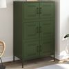 vidaXL Highboard Olive Green Steel Large Highboard Rectangular
