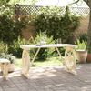 vidaXL Garden Table Brown Solid fir wood Medium Decorative Inlays