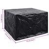 vidaXL Garden Furniture Cover Black Polyethylene 44.5 x 44.5 x 28.7 in