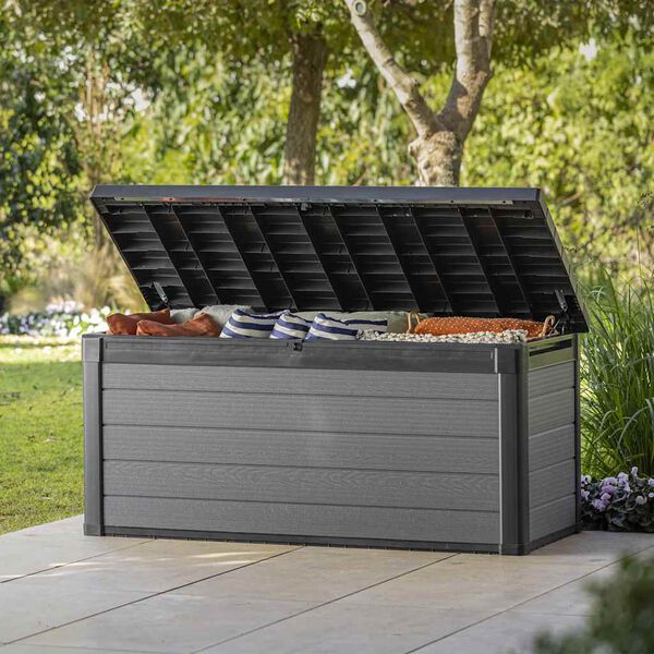 Keter Outdoor Storage Box Gray Polypropylene Large Storage