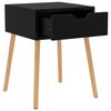 vidaXL Bedside Cabinet High gloss black Engineered wood 15.7 in square