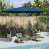 vidaXL Garden Parasol Blue Fabric (100% polyester) Large