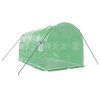 vidaXL Greenhouse Green Polyethylene, Galvanized Steel Large