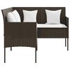 vidaXL Couch Sofa Set Brown PE rattan Large Modular Couch Sofa Set