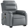 vidaXL Electric Stand Up Massage Recliner Chair Grey