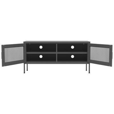 vidaXL TV Stand Anthracite 41.3"x13.8"x19.7" Steel